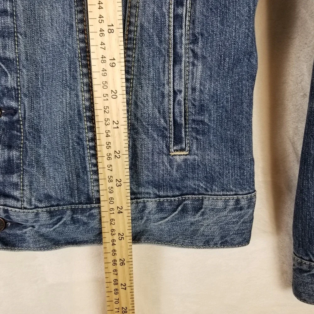VTG Levis Mens Denim Trucker Jacket Sz M‎ Medium Wash Blue Jean Button Up Coat - Picture 5 of 11